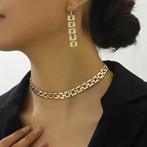 Necklace and Earrings Set Bohemian Style Chain Elegant Design